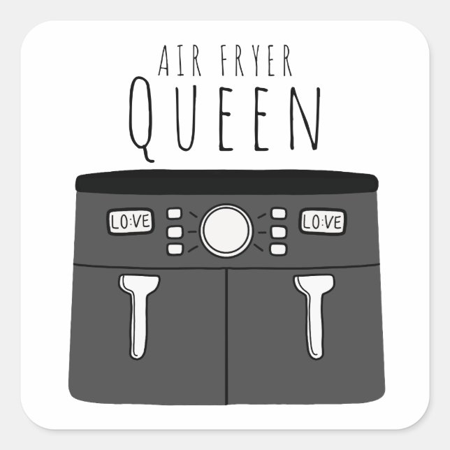 Air Fryer Queen Aufkleber (Vorderseite)