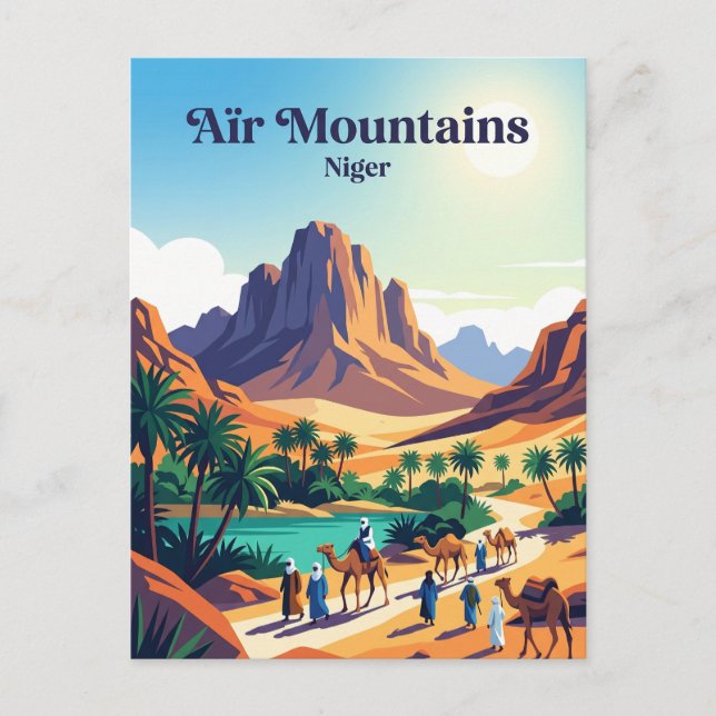 Aïr-Gebirge Niger Postkarte (Vorderseite)