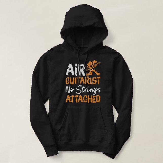 Air Gitarrist No Strings Attached Vater Guitar und Hoodie (Design vorne)