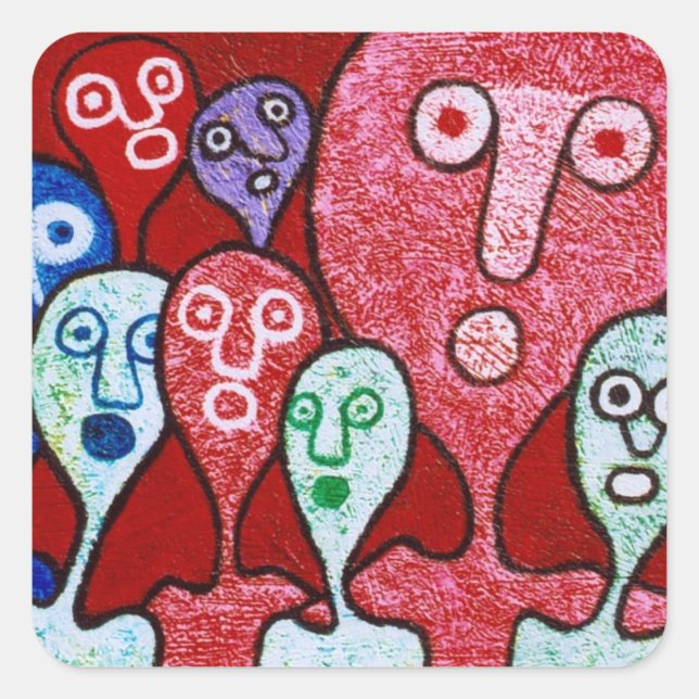 Air Head Chor Quadratischer Aufkleber (Vorderseite)