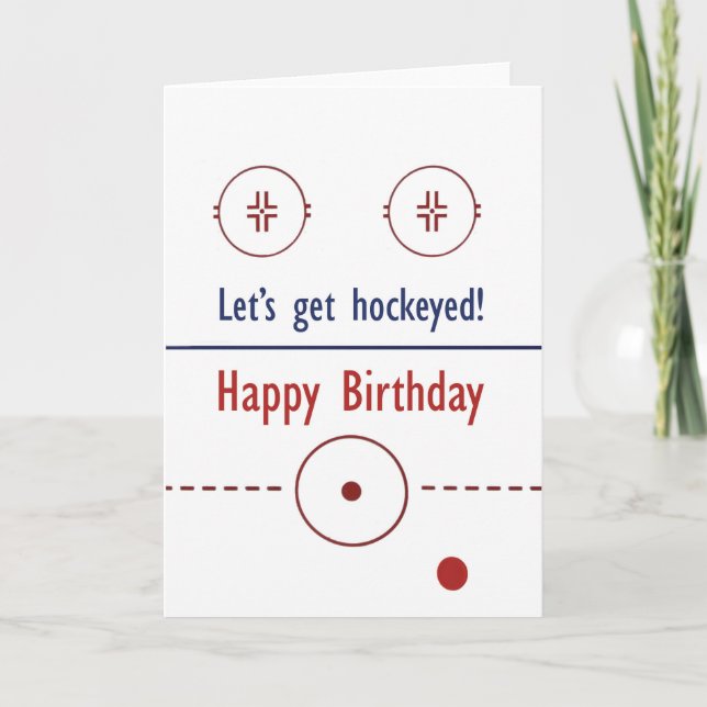 Air Hockey Birthday Card Karte (Vorderseite)