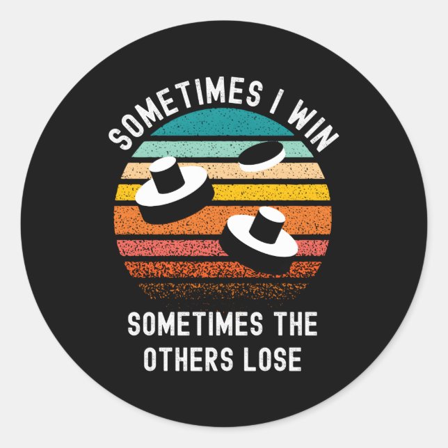 Air Hockey Sprichwort Gewinner im Air Hockey Runder Aufkleber (Vorderseite)