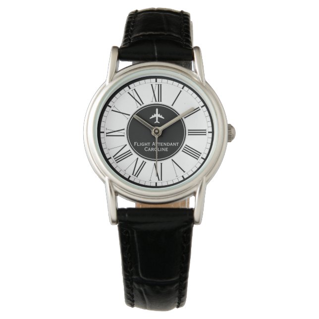 Air Hostess or Flight Attendant Cabin Crew Watch Armbanduhr (Vorderseite)