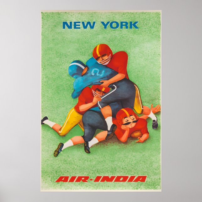 Air India - New York - Travel Poster Prints (Vorne)