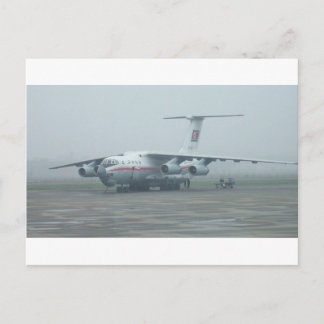Air Koryo am Flughafen Pjöngjang DPRK Il-76 TD Postkarte