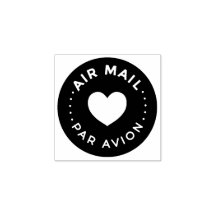 AIR MAIL PAR AVION エアメールスタンプ ハート heart cute love ラ