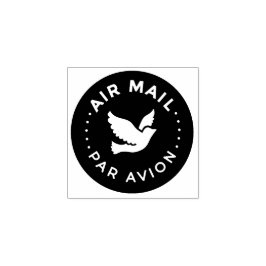 AIR MAIL PAR AVION エアメールスタンプ 鳥 bird birds ラバースタンプ Gummistempel