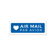 AIR MAIL PAR AVION ハート エアメールスタンプ heart cute love セ
