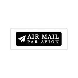 AIR MAIL PAR AVION 紙飛行機 エアメールスタンプ paper airplane ラ Gummistempel