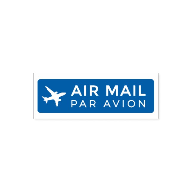 AIR MAIL PAR AVION 飛行機 エアメールスタンプ airplane セルフインキング Permastempel (Design)