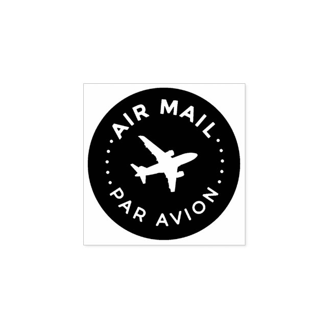 AIR MAIL PAR AVION 飛行機 エアメールスタンプ airplane ラバースタンプ Gummistempel (Prägung)