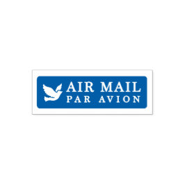 AIR MAIL PAR AVION 鳥 エアメールスタンプ bird birds セルフインキング Permastempel
