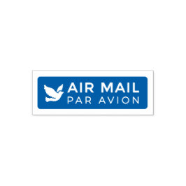 AIR MAIL PAR AVION 鳥 エアメールスタンプ bird birds セルフインキング Permastempel