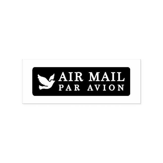 AIR MAIL PAR AVION 鳥 エアメールスタンプ bird birds ラバースタンプ Gummistempel (Prägung)