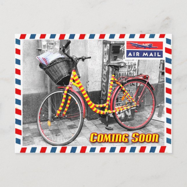 Air Mail Service kommt bald . . . Postkarte (Vorderseite)