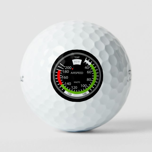 Air Speed Pilot Aviation Geek Golfball (Vorderseite)