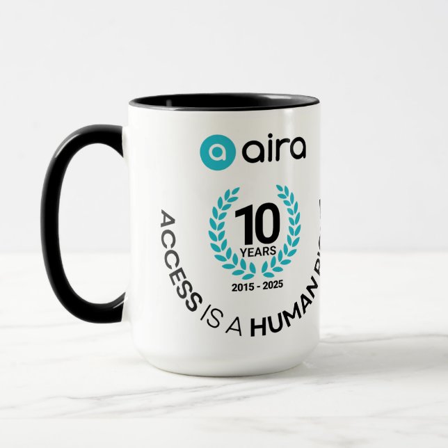 Aira 10. Geburtstag/Jubiläum Tasse (Links)