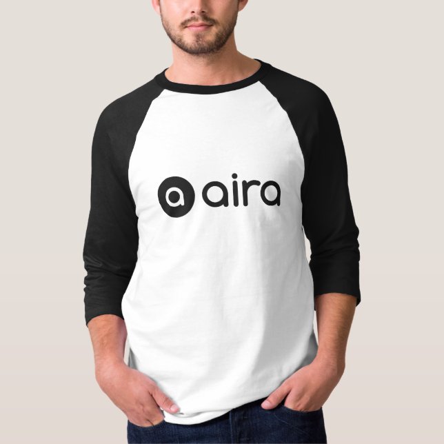 Aira Logo Herren Basic 3/4 Sleeve Raglan T - Shirt (Vorderseite)