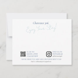 Airbnb and Rental Property Custom Welcome Note Mitteilungskarte