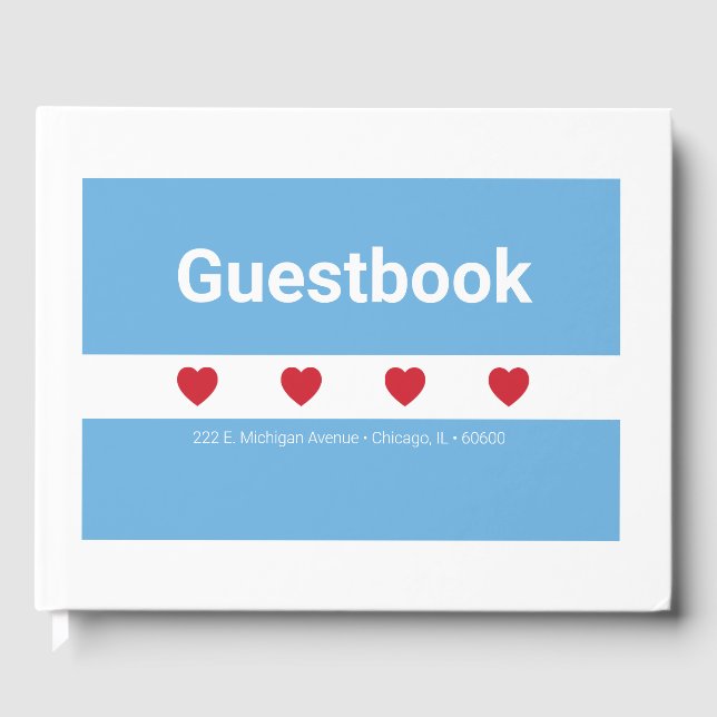 Airbnb | Gästebuch | Chicago | weiß (Vorderseite)