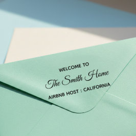 Airbnb Host Welcome Address Self Inking Stamp Permastempel