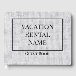 Airbnb Vacation Rental Gray Woven Minimalistisch Gästebuch