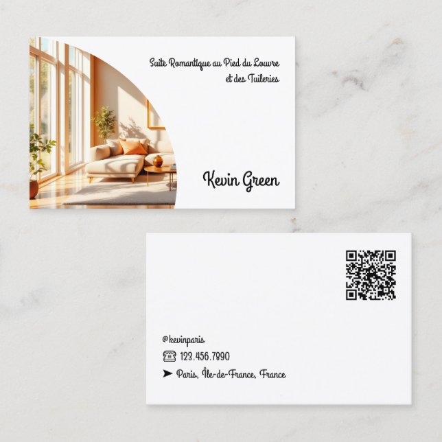 Airbnb Vacation Rental QR Visitenkarte (Vorne/Hinten)