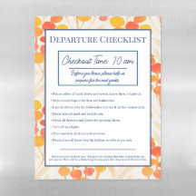 Airbnb Vacation Rental Sign Checkout Checklist Mag