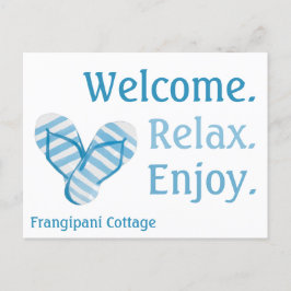 Airbnb Welcome Gift Basket Card Personalisiert Einladungspostkarte