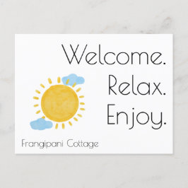 Airbnb Welcome Gift Basket Card Personalisiert Einladungspostkarte