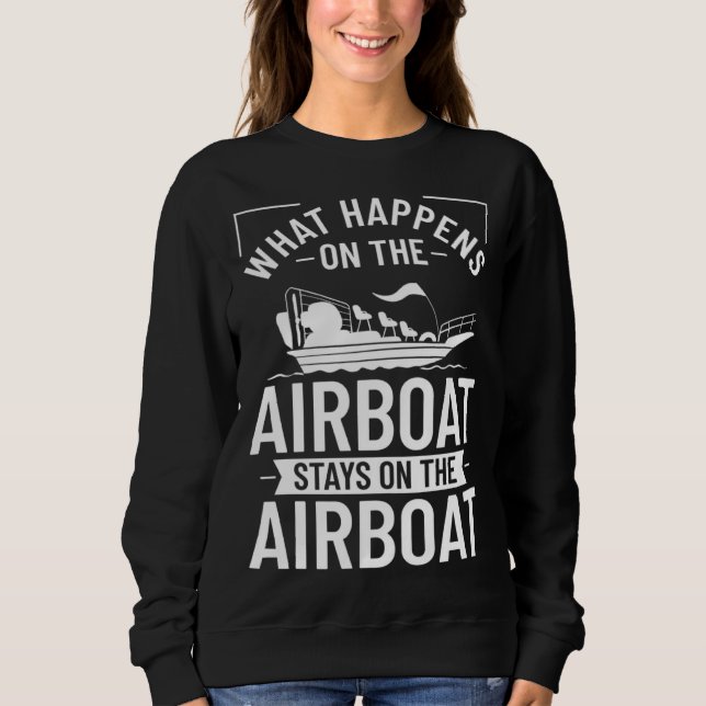 Airboat Fanboat Rc Hydroplane Racing Swamp Boat Ri Sweatshirt (Vorderseite)
