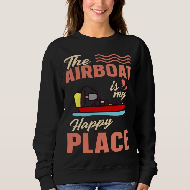 Airboat Fanboat Rc Hydroplane Racing Swamp Boat Ri Sweatshirt (Vorderseite)