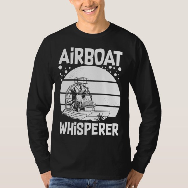 Airboat Fanboat Rc Hydroplane Racing Swamp Boat Ri T-Shirt (Vorderseite)