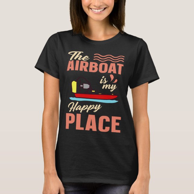 Airboat Fanboat Rc Hydroplane Racing Swamp Boat Ri T-Shirt (Vorderseite)