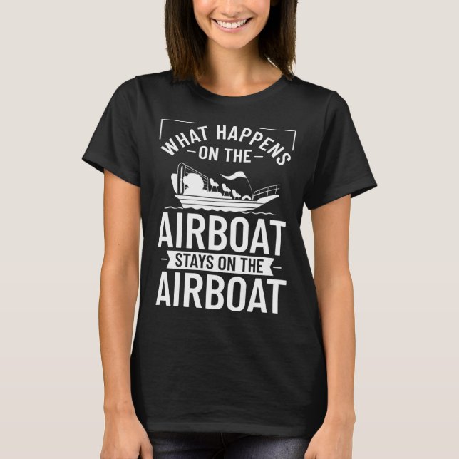 Airboat Fanboat Rc Hydroplane Racing Swamp Boat Ri T-Shirt (Vorderseite)