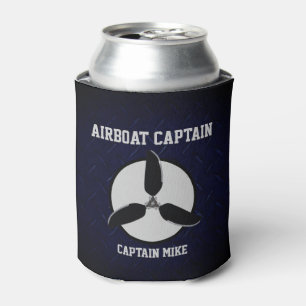 Airboat-Kapitän Add Name Beer Cooler Dosenkühler