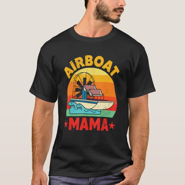 Airboat Mother   Aircraf Engine   Bowfishing Fan T-Shirt (Vorderseite)
