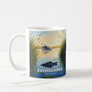 Airboat und Alligator Everglades National Park Kaffeetasse