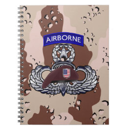 Airborne Paratrooper Desert Storm Notizblock