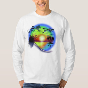 Airbrush Beach-Szene #02 personalisierter T - Shir T-Shirt