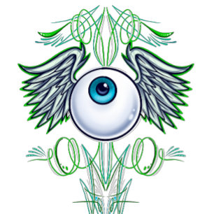 Airbrush Flying eyeball-T - Shirt