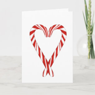 Airbrush-Herz-Weihnachtskarte mit Zuckerstangen Karte