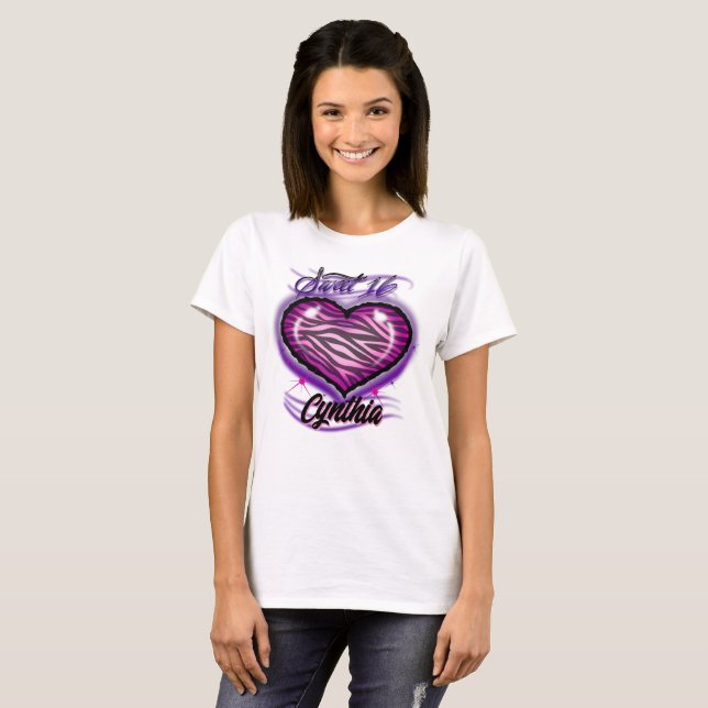 Airbrush-Sweet 16 Design-T - Shirt (Vorne ganz)