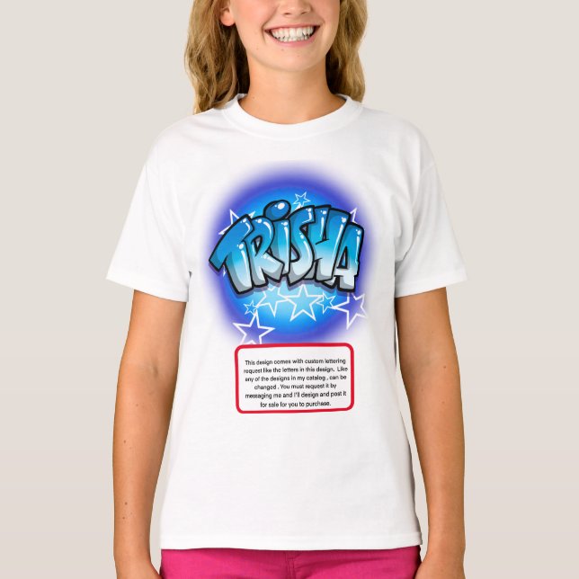 Airbrush-T - Shirt für Sterne mit benutzerdefinier (Vorderseite)