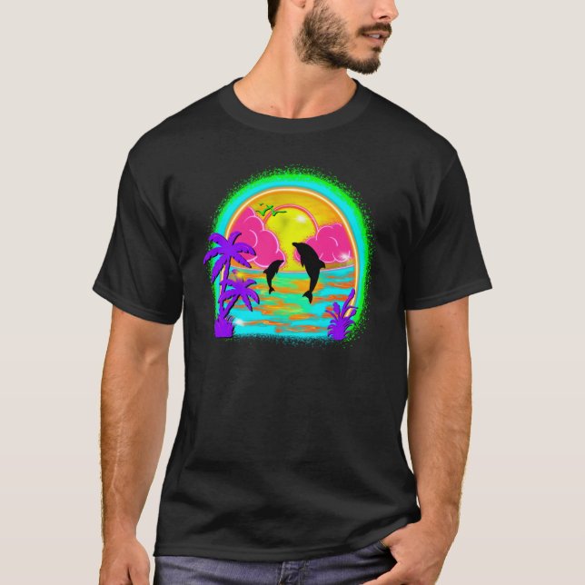 Airbrush Tropical Beach Shirt T - Shirt (Vorderseite)