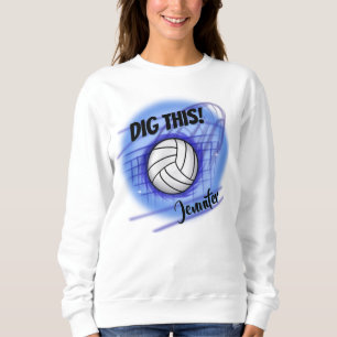 Airbrush Volleyball personalisiertT-Shirt Sweatshirt