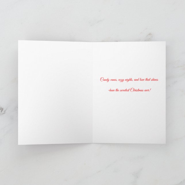 Airbrushed Candy Cane Heart Christmas Card  Karte (Innenseite)