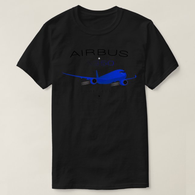 Airbus A350 Aircraft Modernes Leichtdesign T-Shirt (Design vorne)