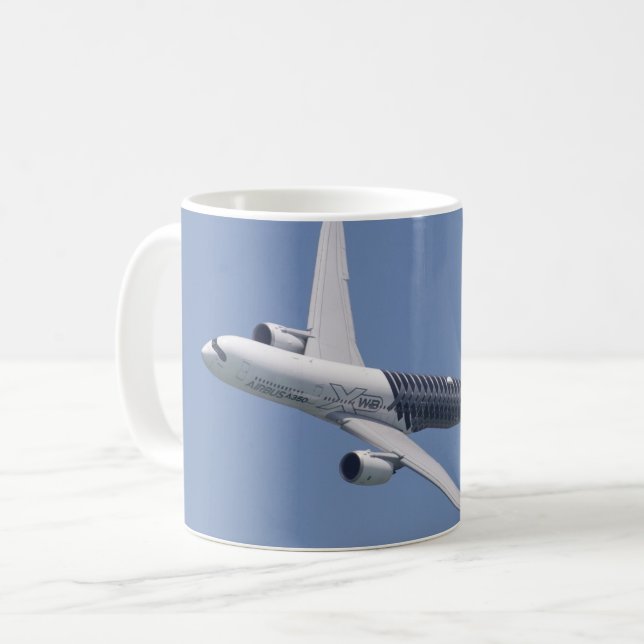 Airbus A350 im Flug Tasse (Vorderseite Links)