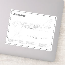 Airbus a380 - Flugzeugkonzept für Zeichnend Pläne  Aufkleber